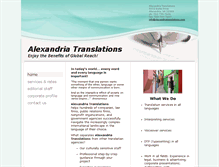 Tablet Screenshot of alexandriatranslations.com